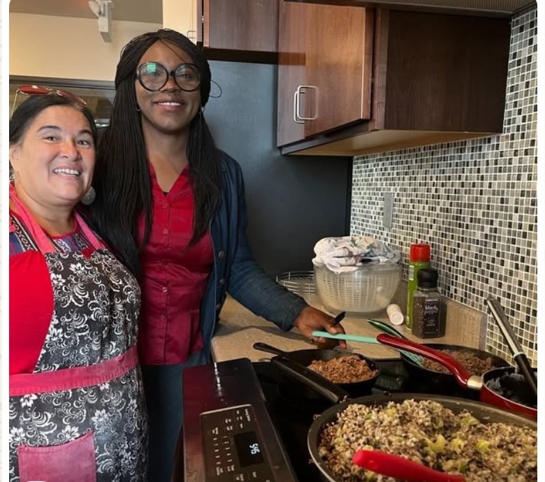 Global Support Initiatives and Cultural Diversity Resources visited Churches United and Bright Sky apartment for healthy cooking classes..